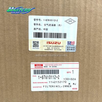Masters 1-87610112-2 1-14215217-0 Air Filter 1876101122 1142152170 for ISUZU CXZ51K 6WF1