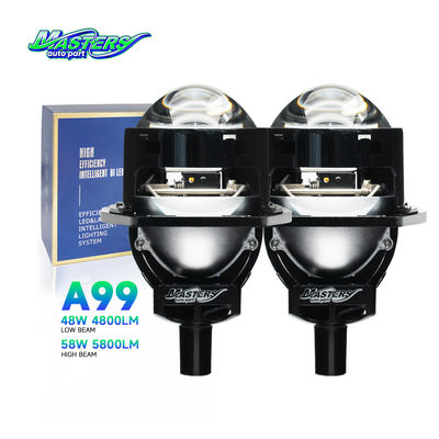 Masters A99 Wysoka niska wiązka 58W 5800 Lumens 6000K DC9-16V 3 cala Projektor